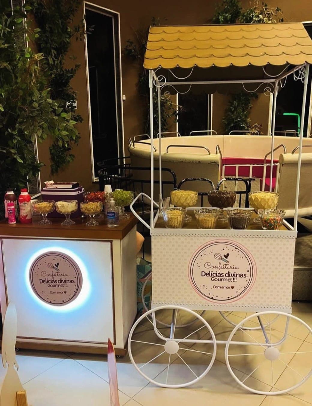 Carrinho gourmet em festa
